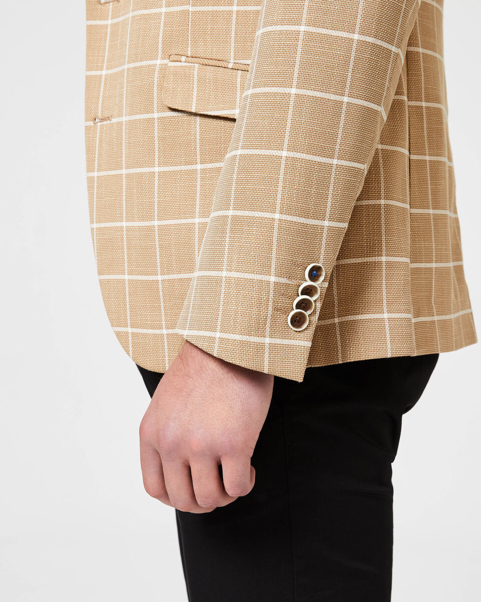 Montrone Blazer, Tan Windowpane, hi-res